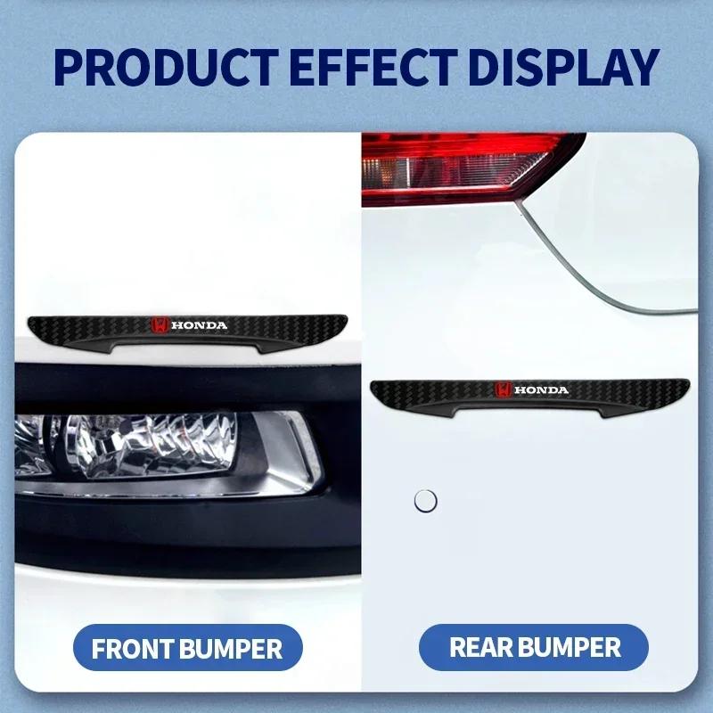 4pcs Car Carbon Fiber Pattern Anti-Collision Strips For Honda Civic Accord Fit Jazz CRV BRV HRV Insight Pilot Passport TYPE-R RG0