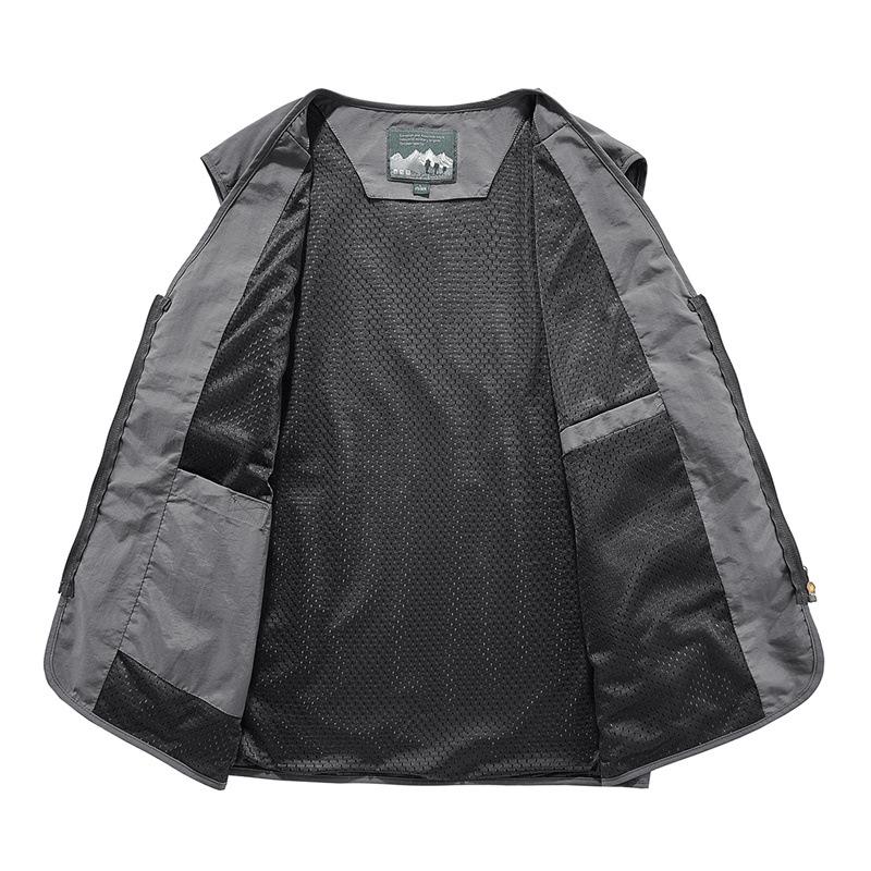 Men's Quick-Dry Multi-Pocket Vest for Team Building, Photography, and Fishing Events - Spring/Autumn 2209.