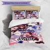 3pcs Duvet Cover Set (1*Duvet Cover + 2*Pillowcase, Without Core), Custom Name Genshin Impact Pattern Bedding Set, Home Bedroom Decor Gift