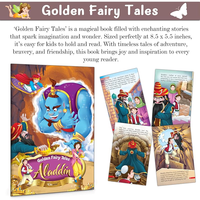 Set of Classic Tales, Favourite & Fairy Tales Story Books : Snow and the Seven Dwarfs, The Jungle Book, Pinocchio and more Fairy Tales For