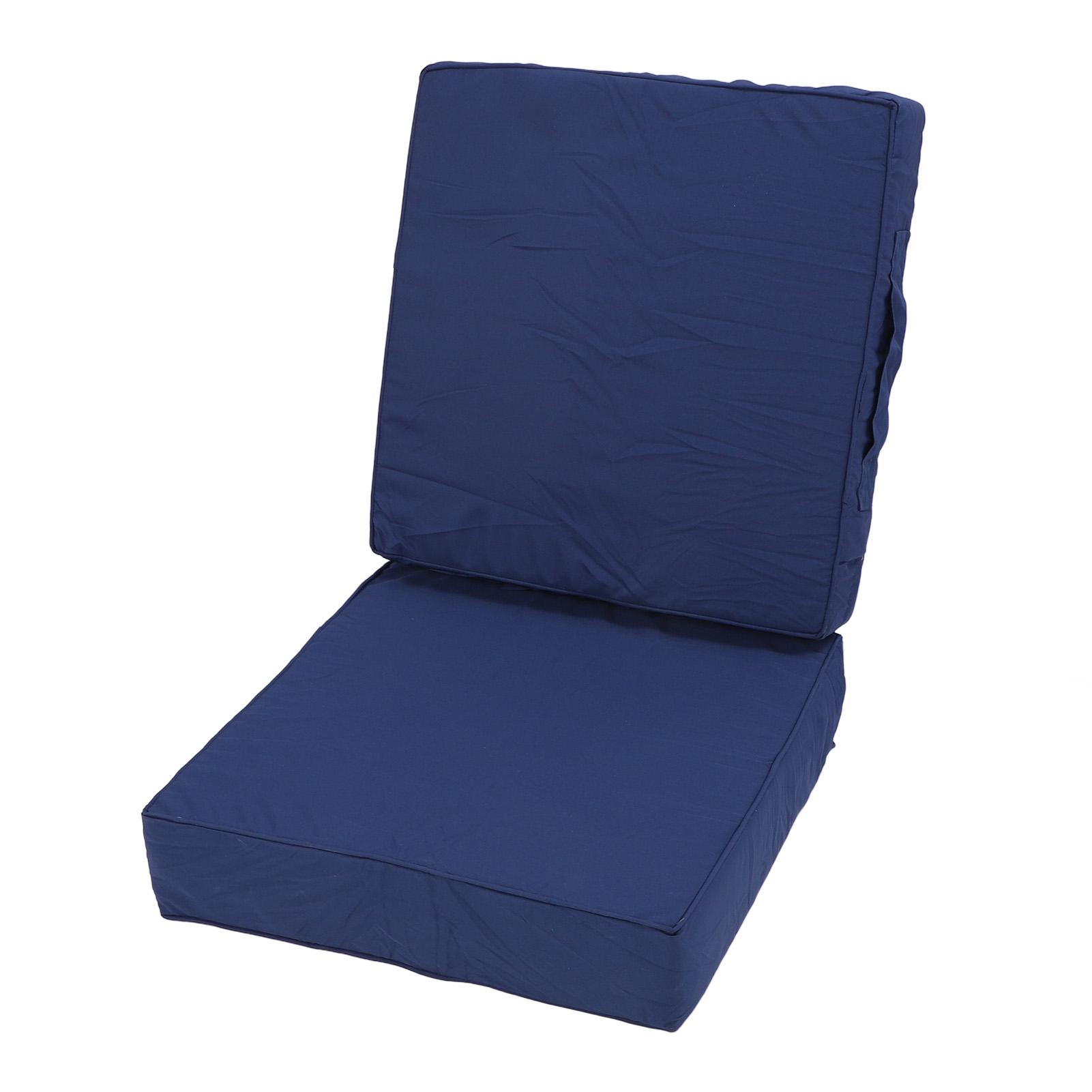 

2PCS Patio Chair Cushions 18.9x18.9x3.94in Outdoor Seat Cushions for Patio Furniture Garden Sofa Couch Pads with Handle Straps Washable Cover