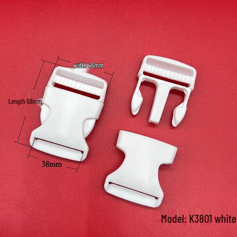 High-Quality White Plastic Snap Buckle for Backpacks and Schoolbags