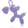 LAEKOU Jelly Balloon Dog Keychain for Women, Cute Bag Charms Key Chain