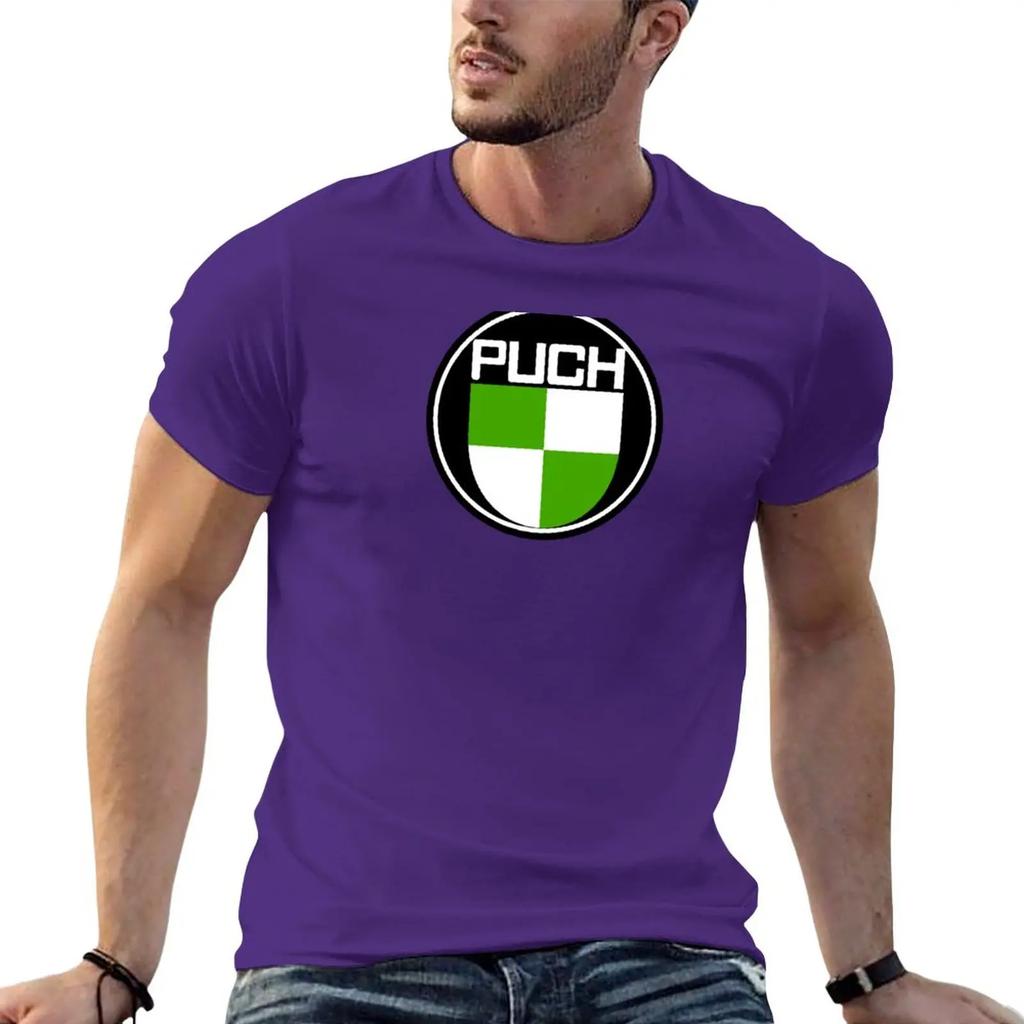 New Fashion Heavyweight Hot Sale Vintage Summer Round Collar Streetwea Puch Motorcycles T-Shirt Vintage Clothes T Shirt for Men