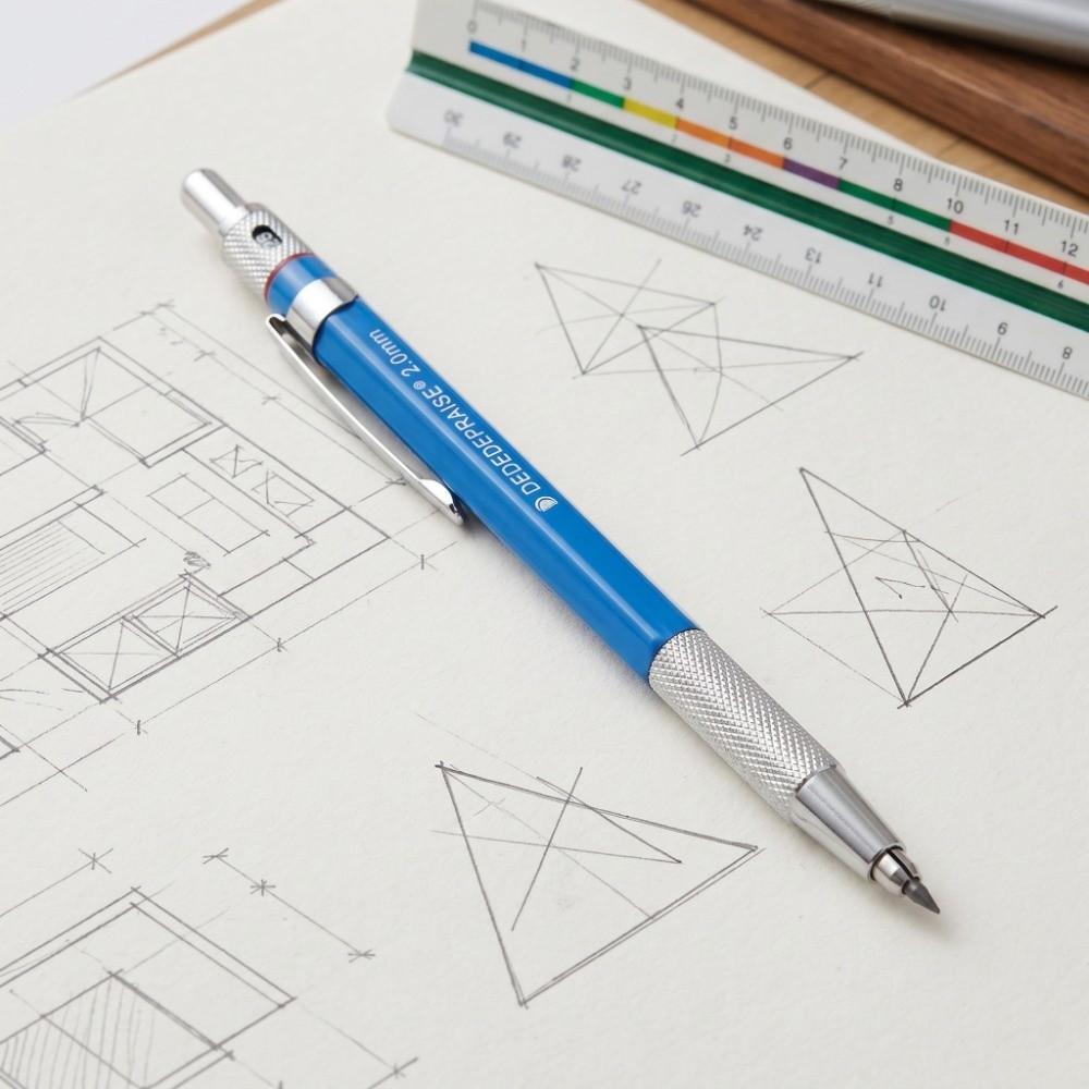 2 Stück Stabile Bleiabgabe 2,0 mm Mechanischer Bleistift Glatter Griff Kunst Zeichenbleistift Skizzen Erstellung