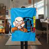 1PC Krillin  Print Flannel Blanket, High quality All Seasons, Home Decor, Warmth and Comfort, Perfect for Christmas Gifts
