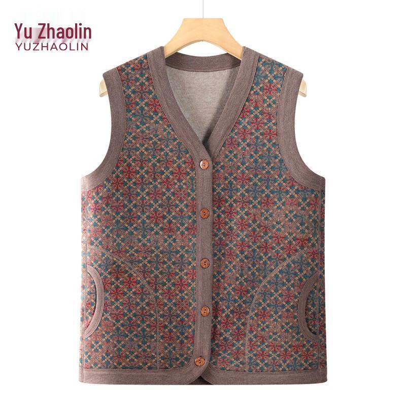 

ЮЖАОЛИН Женский осенне-зимний жилет без рукавов для пожилых женщин L