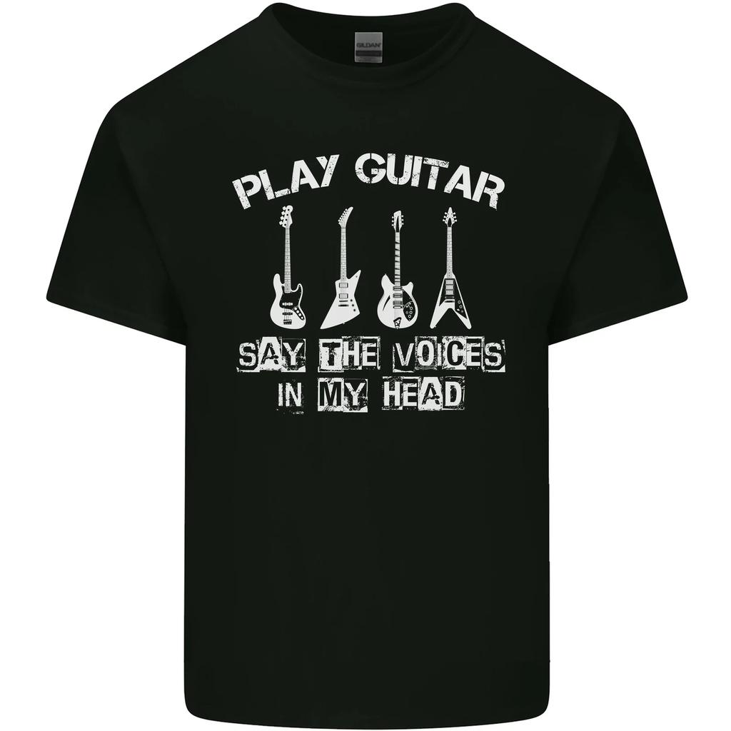 Play Guitar Say Voices In My Head Guitarist Kids T-Shirt Childrens