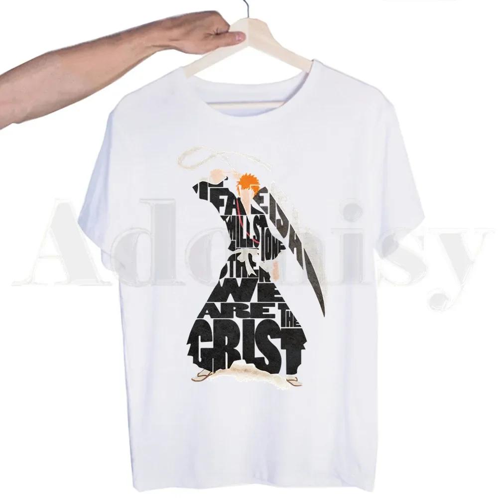 BLEACH Japanese Anime Unisexga Ichigo Kuchiki Byakuya Tshirts  Unisex Fashion Summer T-shirts Tshirt Top Tees Streetwear Harajuku Funny Shirt