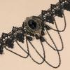 Fashion Personality Retro Jewelry Black Lace Clavicle Chain Female Exaggerated Lace Necklace Accessories
