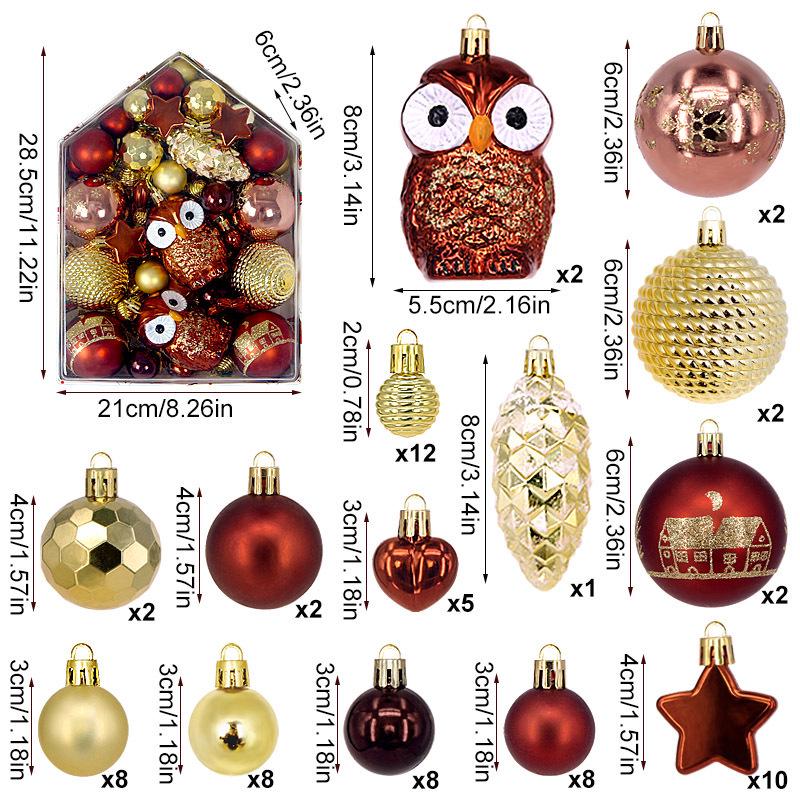 Unique Irregular-Shaped Painted Christmas Tree Ornaments Box