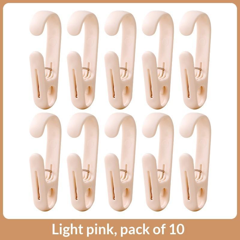 10Pcs Multifunctional Clip Kitchen Storage Hook Curtain Clip Hanging Plastic Clip Coat Clip Home Storage Hook Wall Hook