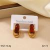 European & American Retro Stainless Steel Curved Stud Earrings - Versatile, High-End Temperament Ear Ornaments for Women
