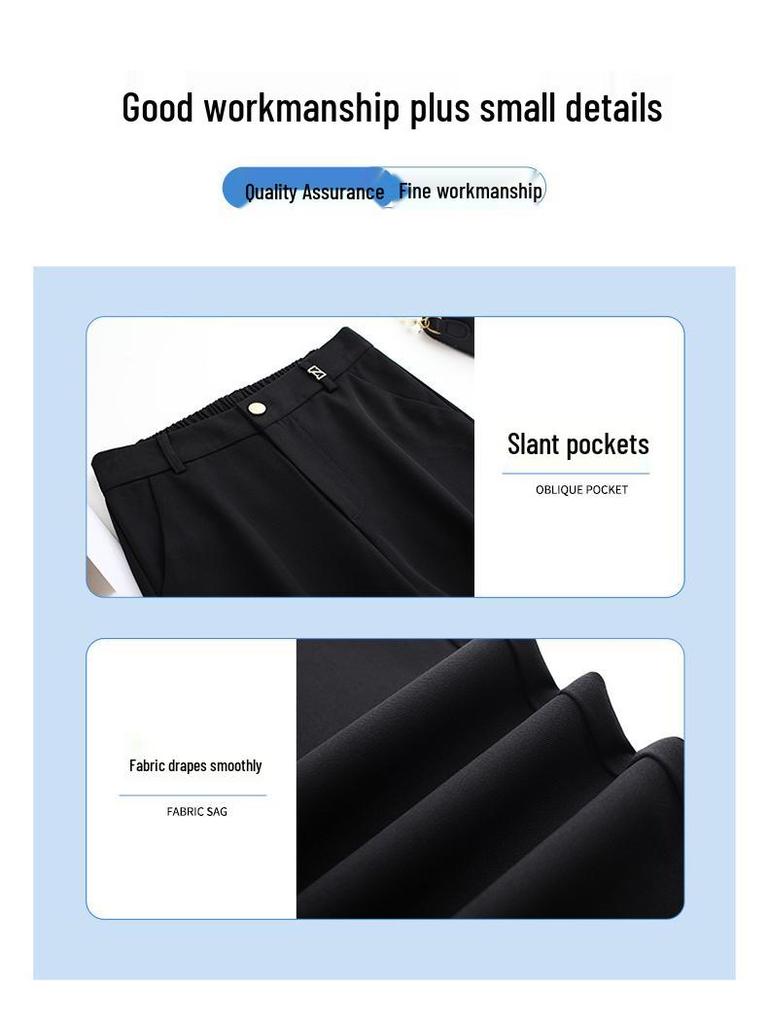 Damen Anzughose mit fließendem Schnitt und geradem Bein, Frühjahr/Herbst 2026: Locker, Schlankmachend, High-Waist, Elegant, Schmal-Weiter Bein, Lässiger Stil.