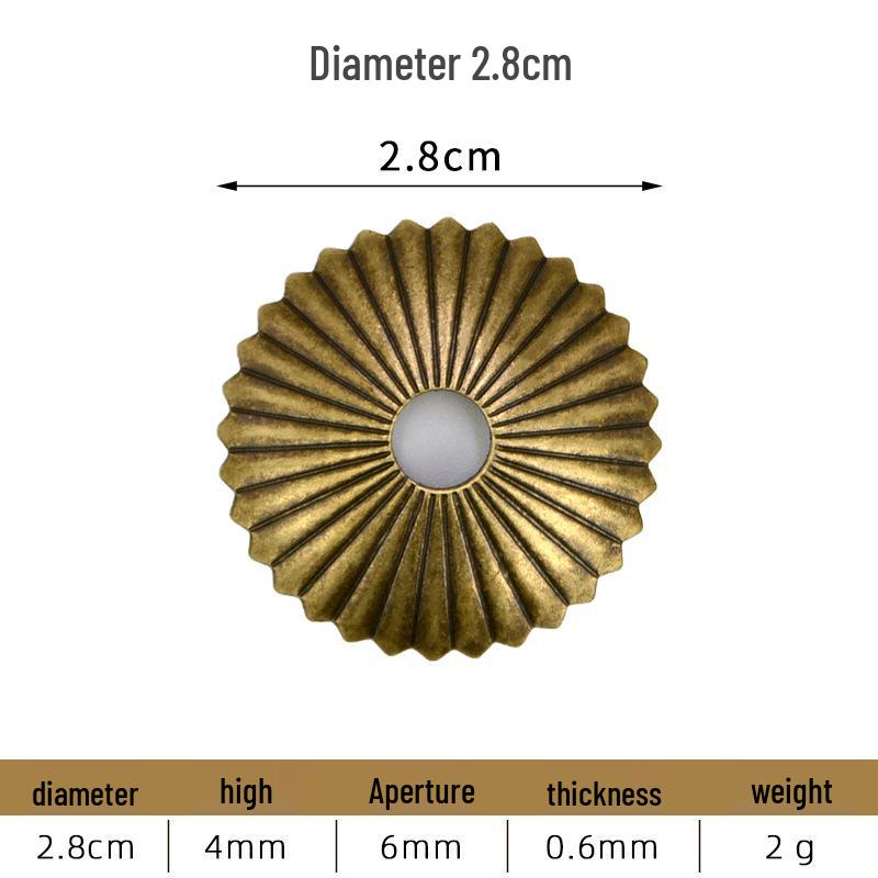 Rondella Piana Gasket in Ottone Rame Antico con Manico Irregolare per Costruzione Mobili Classici