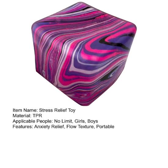 Decompression Flow Texture Cube Toy Anxiety Relief Stress Cube Squeeze Sensory Toy Slow Rising Office Workers Relaxation TPR Stress Ball