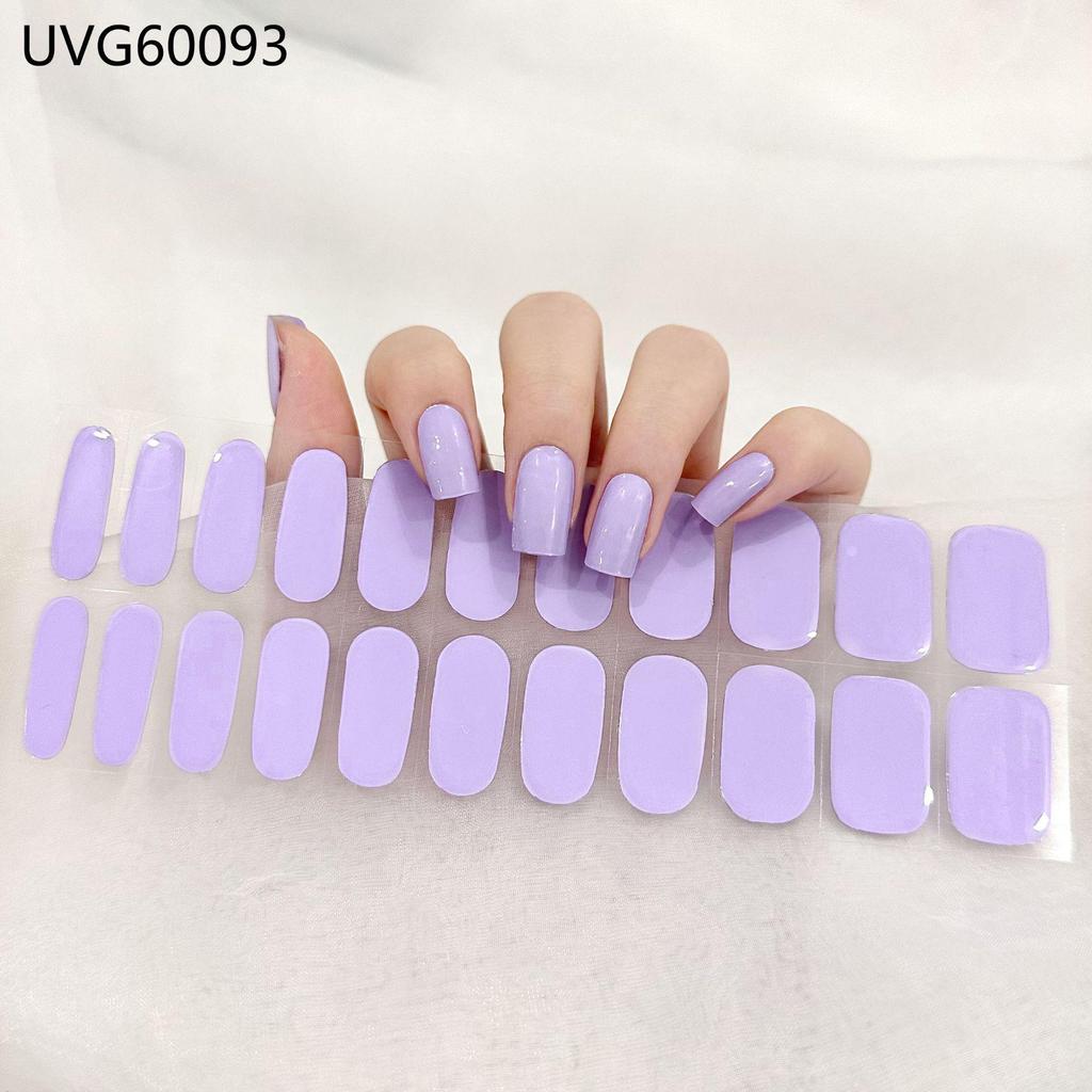 Transparent Nude UV Gel Nail Art Stickers: Semi-Cured, Semi-Baked Manicure Sheets