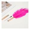 PATIKIL 1.0mm Feather Ballpoint Pens Wholesale, 2 Pcs Black Ink Vintage Plated Rod Quill Writing Pens for Office Wedding Guest Signatures, Style 1