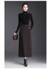 Women's Winter 2025 Woolen Plaid High-Waisted Korean A-Line Mid-Length Skirt - Slim-Fit, Belly-Flattering Umbrella Design