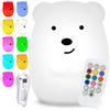 Silicone Night Lamp Teddy Bear Led Rgb