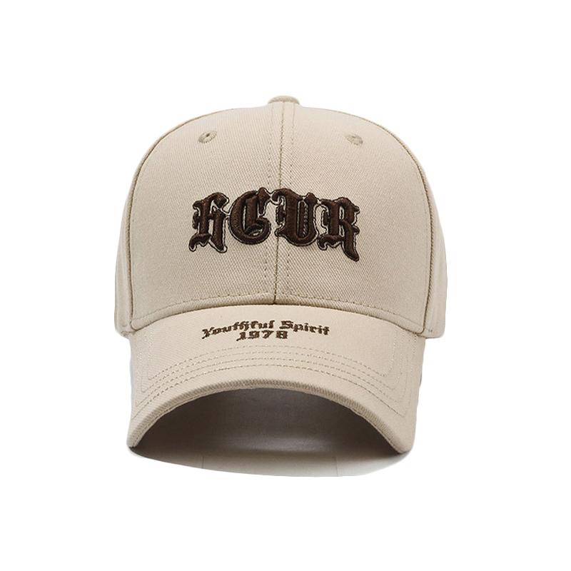 Vår-sommer-brodert baseballcaps herrebokstavhette kvinnelig utendørs solskjermhette