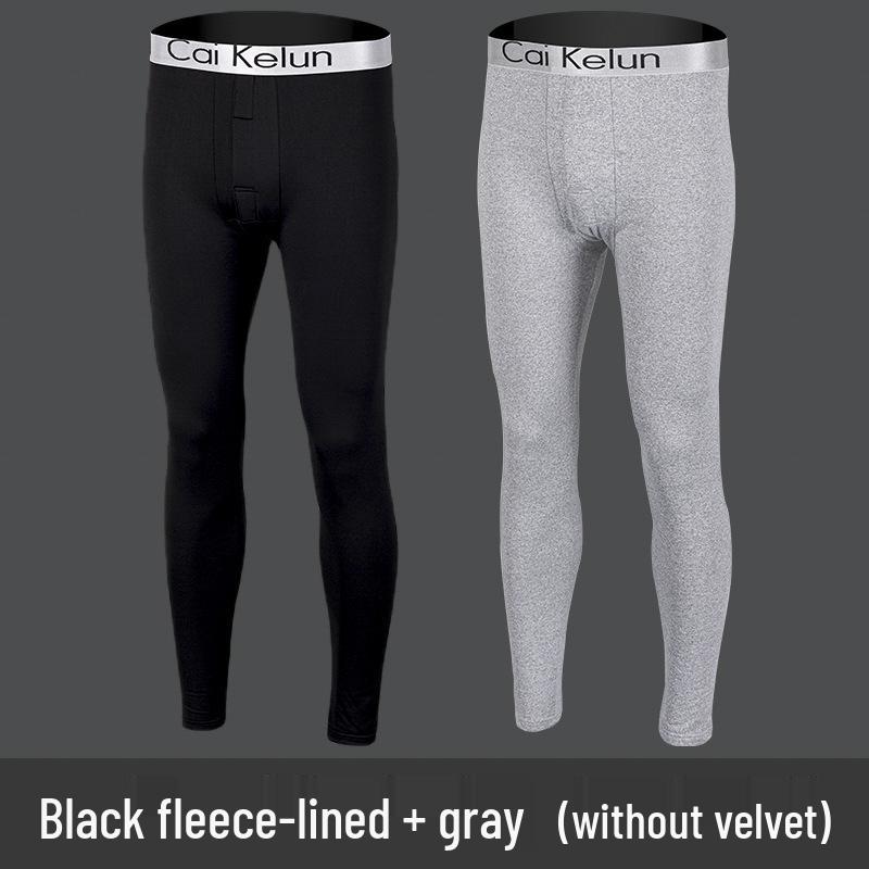 Herren Übergröße Thermofleecegefütterte Wollleggings für den Winter - Enganliegend, Verdickt und Warm