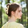 Flower Women Shark Clip Korean Style Acrylic Hair Claw Rhinestone-inlay Hair Claw  Travel