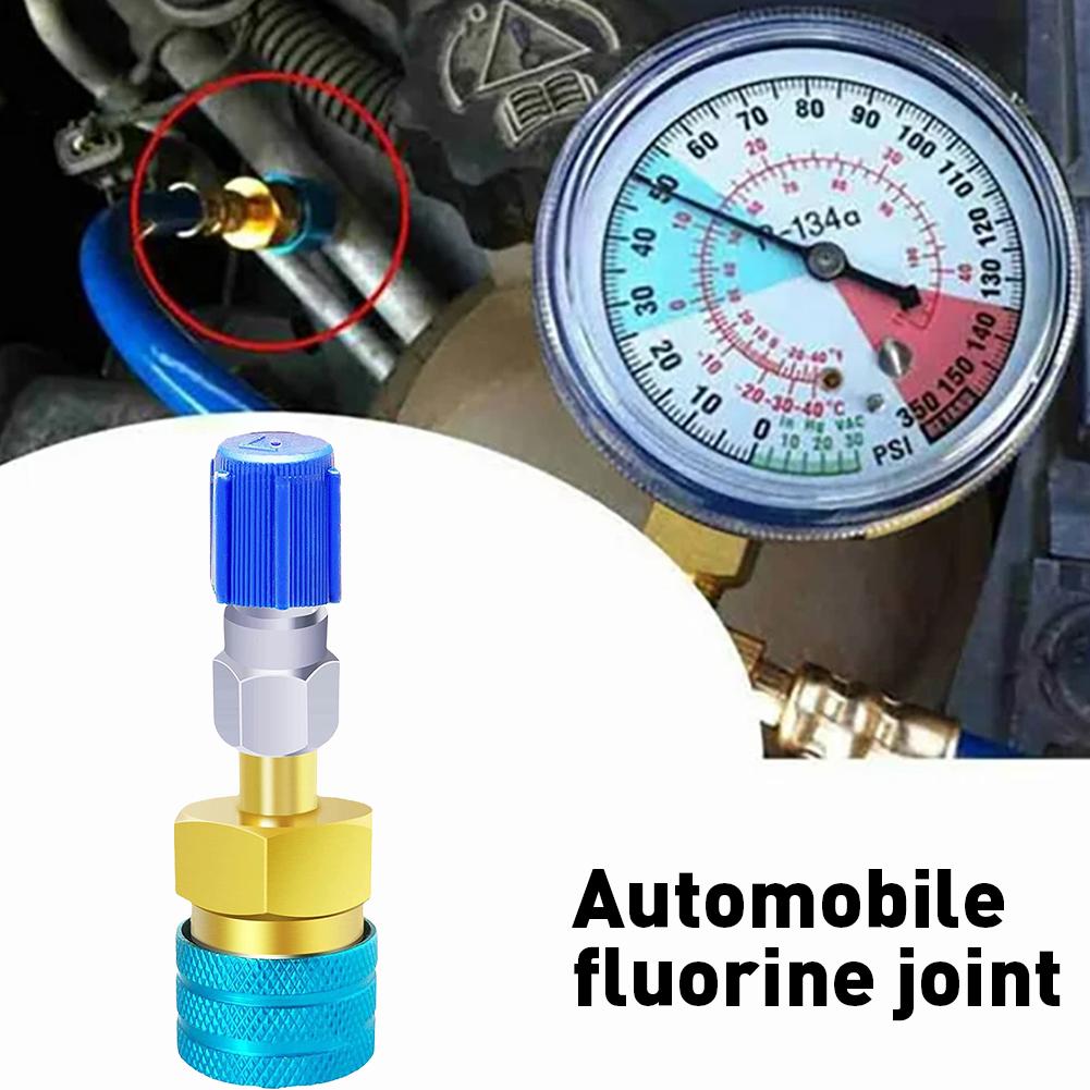 Brass Quick Coupler Quick Coupler QC1234L+13LS5V1 R1234YF Side Coupler Refrigerant Car Quick Liquid AC Low Fluorinated Conn V6U5