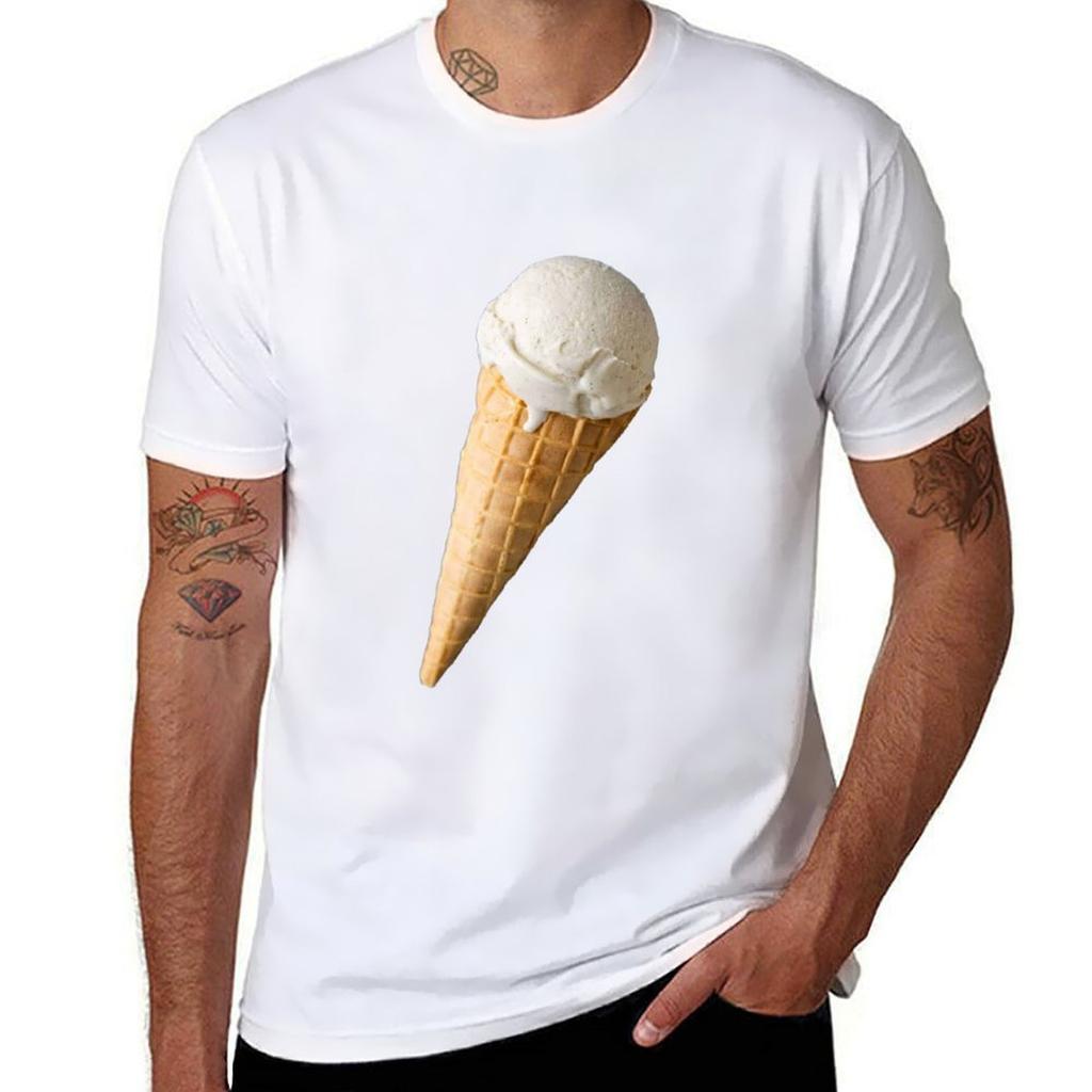 Vanilla Ice Cream On Waffle Cone TShirt Running PerforUnisexce Short Sleeve Tee