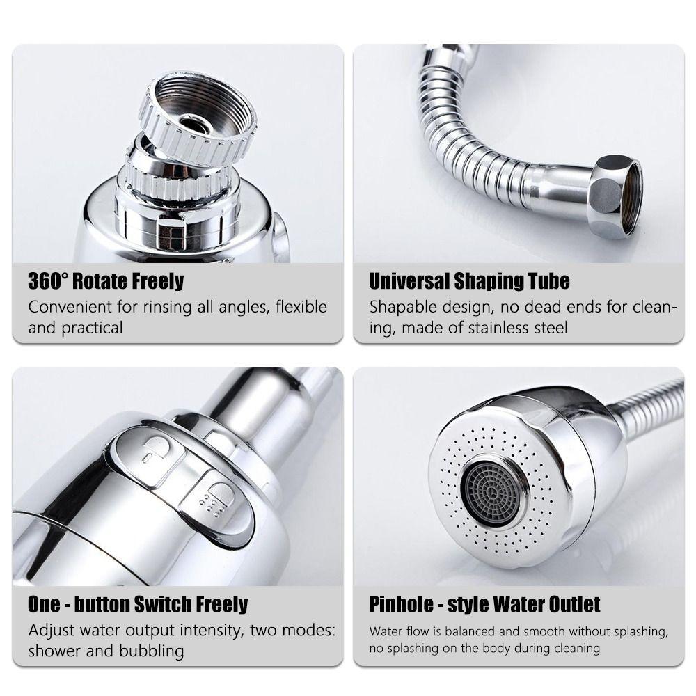 1Pcs New Swivel Head Kitchen Faucet Nozzle 360 Rotatable Bent Water Filter Diffuser Tap Aerator Water Saving