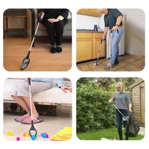 Housolution Magic Reacher Tongs, Foldable, Versatile, Powerful, Long Handle, Lightweight, Labor-Saving, Durable, Long, Aluminum Alloy, ABS Material, F