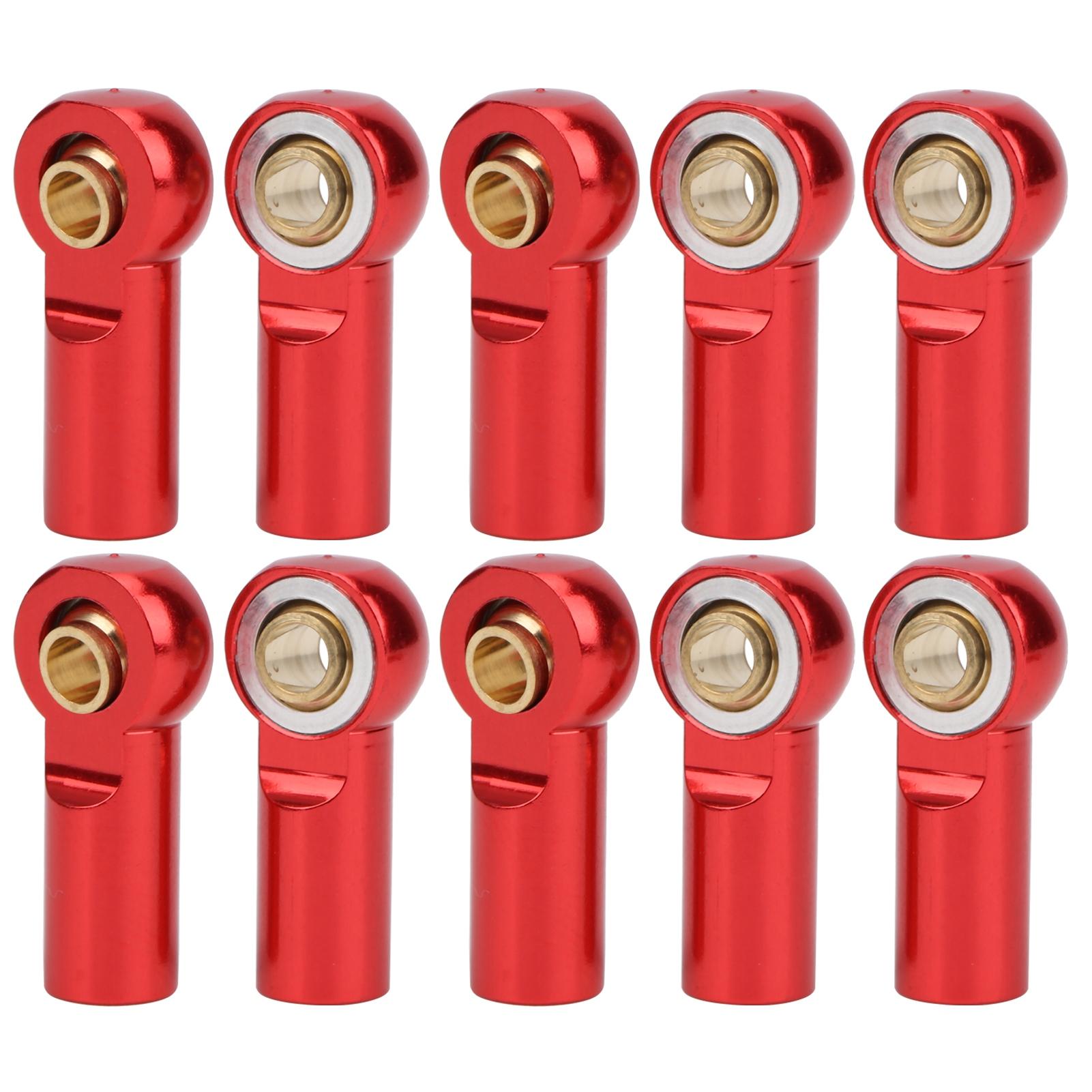 

10Pcs RC Car Pull Connecting Rod Metal Ball Joint Accessory for AXIAL SCX10 1 10 Red червоний