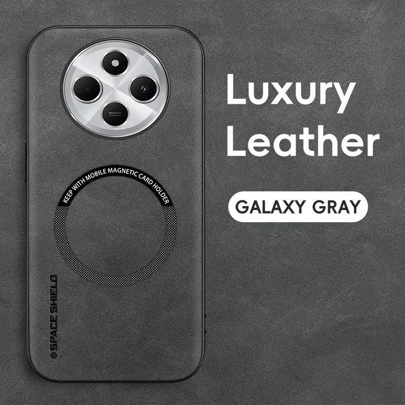 

Магнитный Ретро Кожаный Мягкий Чехол Для Xiaomi Redmi A4 A3 RedmiA4 5G Беспроводная Зарядка Чехол для Телефона For Redmi A3 серый