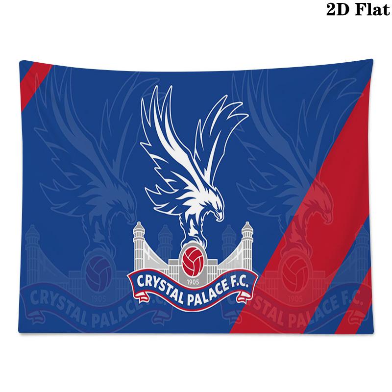 Tenture murale Crystal Palace FC Accrochage mural esthétique Couverture en tissu imprimé Tapisseries décoratives pour chambre à coucher salon Décoration d'intérieur