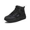 Skechers Sport Fabric Leather Fashion Comfortable High-Top Lifestyle Casual Shoes Men Sneakers Black 51705C-BBK