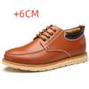 Fashion High Quality Men Casual Leather Oxfords Dress Shoes Fashion Classic Work Lace Up Elevator Shoes Comfy Lightweight Walking Shoes