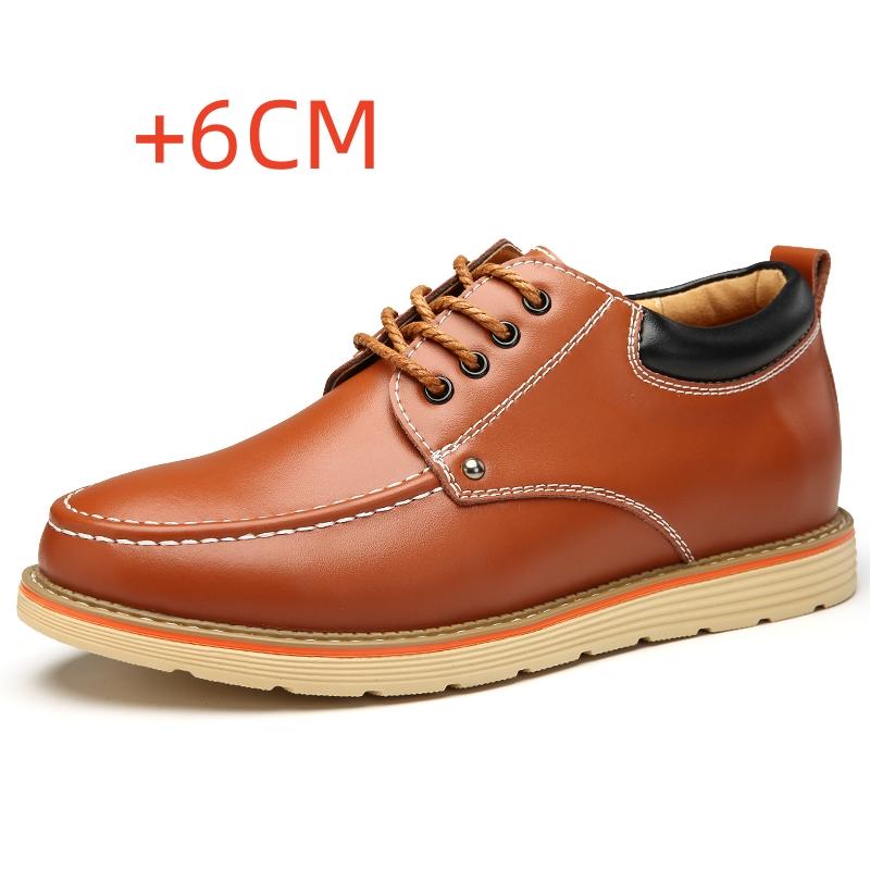 Fashion High Quality Men Casual Leather Oxfords Dress Shoes Fashion Classic Work Lace Up Elevator Shoes Comfy Lightweight Walking Shoes