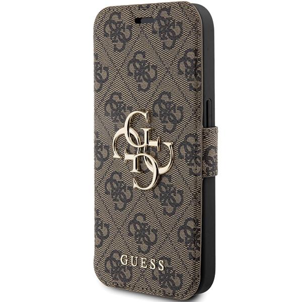 Guess Gubkp15L4Gmgbr Iphone 15 Pro 6.1Brązowy/Book Book 4G Metal Logo