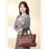 Luxury Handbag Women Tote Bag Vintage Waxed Leather Shoulder Bag for Work Commute Fall Winter New Fashion Purse