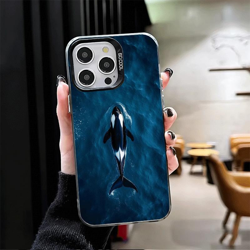 Orca Ocean Pattern Soft Phone Case for iPhone 15 16 17 Pro Max 17Air 16E 14 Plus 13 12 Mini Shockproof Cover Back Shell