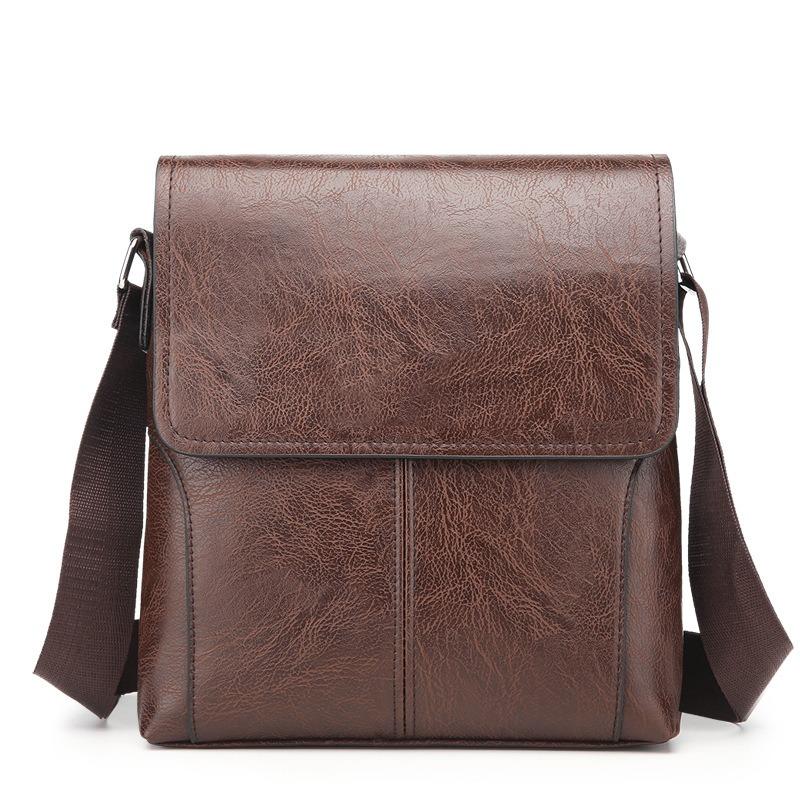 New men's business bag soft leather messenger bag retro leather bag men's bag shoulder bag