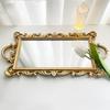1PC Mirror Tray Jewelry Storage Mirror Stand Home Decoration Golden Storage Tray Photography Ornaments 47.5x23x2.5cm