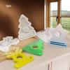 3PCS DIY Drip Glue Mold Gift Box Snowflake Christmas Tree Elk Candlestick Decorative Ornament Ornament Cement Gypsum Mold