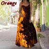 Damenmode, ärmellos, Swing-Long-Sling-Kleid, Boho-Tie-Dye-3D-gedrucktes Maxikleid, lässige Spaghettiträger, Sommerkleider in Übergröße