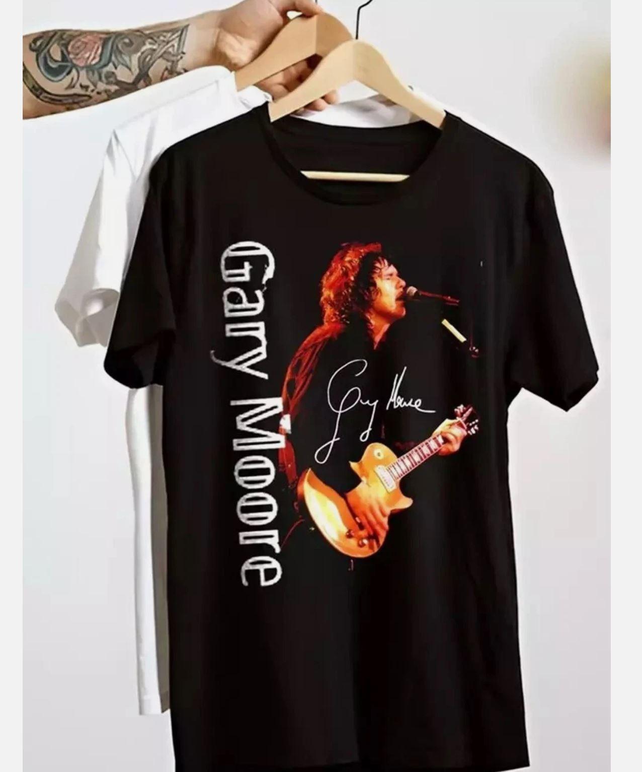 

Редкая футболка Gary Moore Singer Размер S-4XL Черный хлопок S