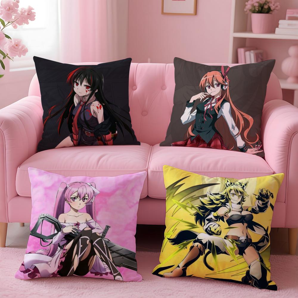 A-Akame Ga K-Kill Cushion Cover Comfortable Reversible Pillow Cover Ideal for Car Sofa Bedroom & Beyond