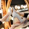 Wedding Two Wear Crystal Wedding Shoes 2026 New Temperament Bridesmaid Bridal Shoes French Evening Dress Heels