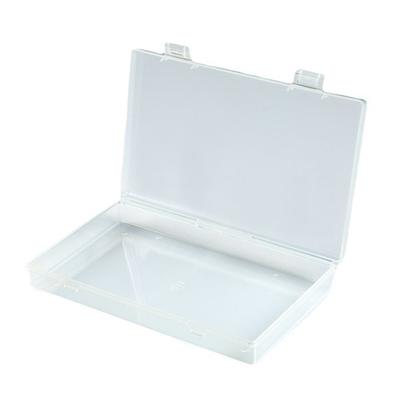 PP Plastic Photo Storage Box Transparent Rectangular Organization Box Double Button Dustproof Hardware Storage Box