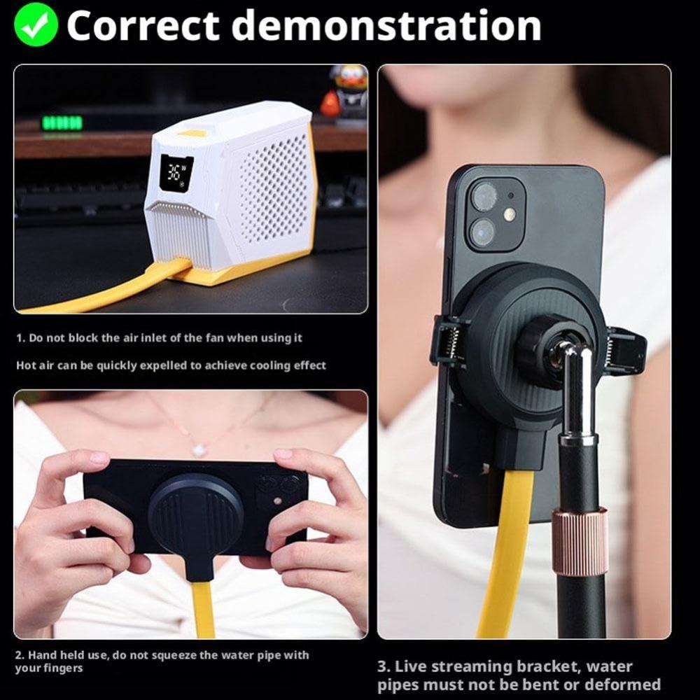 AI Liquid Cooling Phone Cooler, -9°C Magnetic Cell Phone Radiator with Digital Screen 12N Magnet, 36W Pro Version
