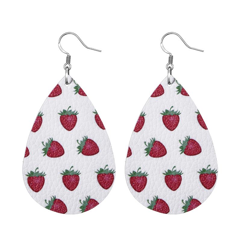 Fashion Leather Earrings Lightweight Faux Leather Leaf Earrings Teardrop Dangle Handmade For Women Girls Jewelry Wholesale